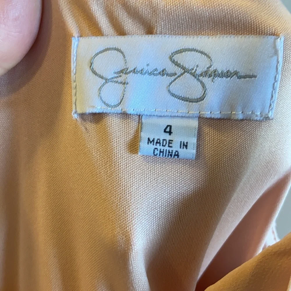 Jessica Simpson pleated chiffon dress 4 - Picture 3 of 7